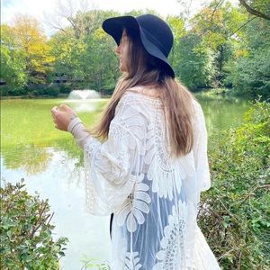 Marshalls light weight cover-up, size small, white lace